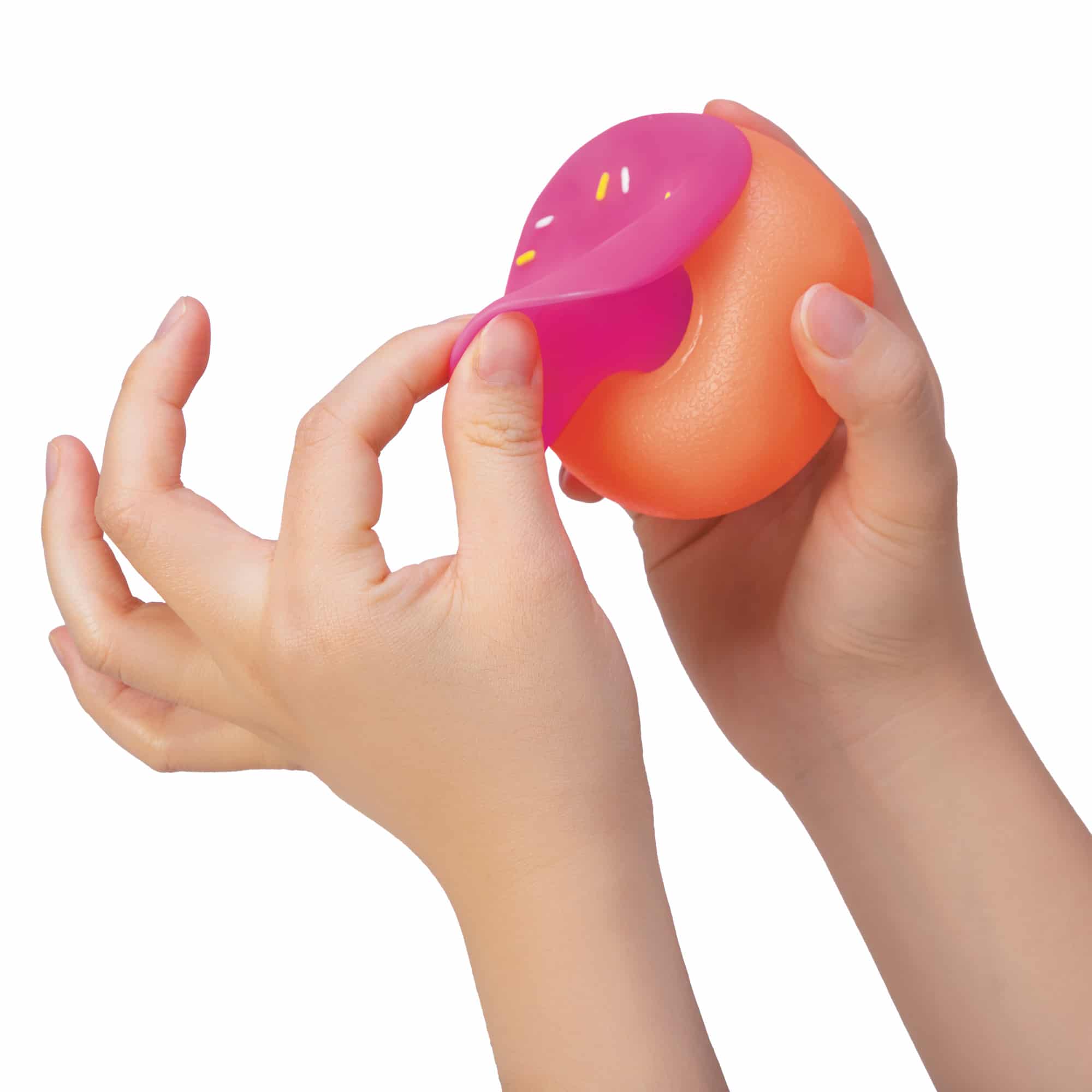 NeeDoh Dohnuts V7 Orange with Prink removable frosting