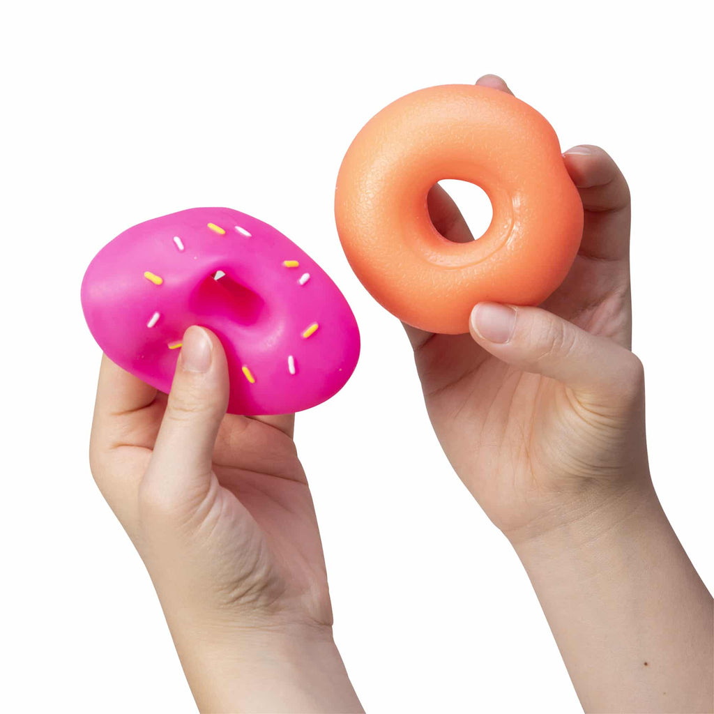 NeeDoh Dohnuts V7 Orange with Prink removable frosting from Dohnut