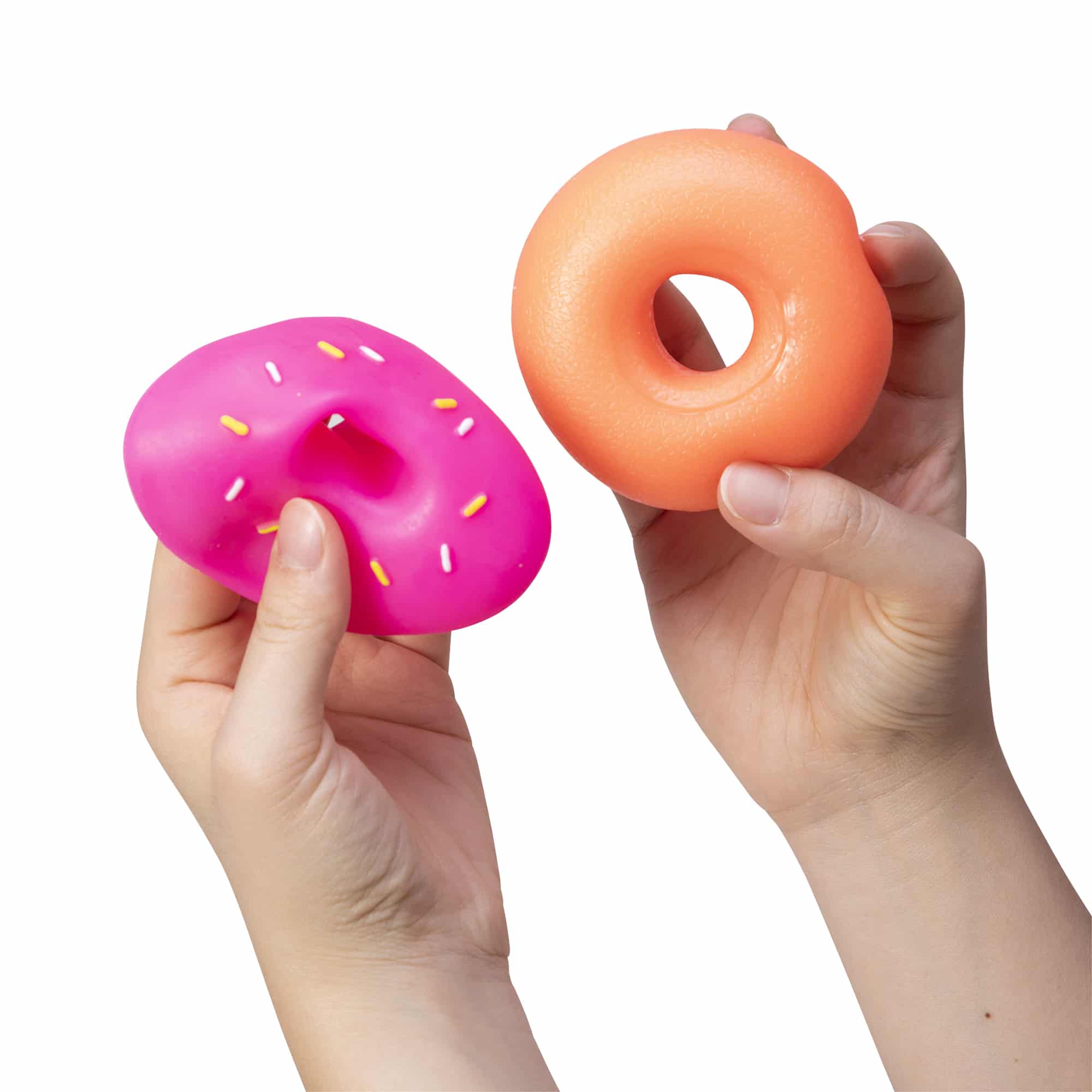NeeDoh Dohnuts V7 Orange with Prink removable frosting from Dohnut