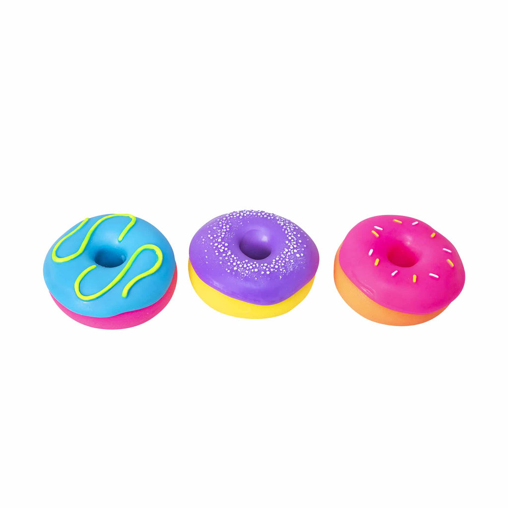 NeeDoh Dohnuts V7 Group - Pink and Blue, Yellow and Purple, Orange and Pink