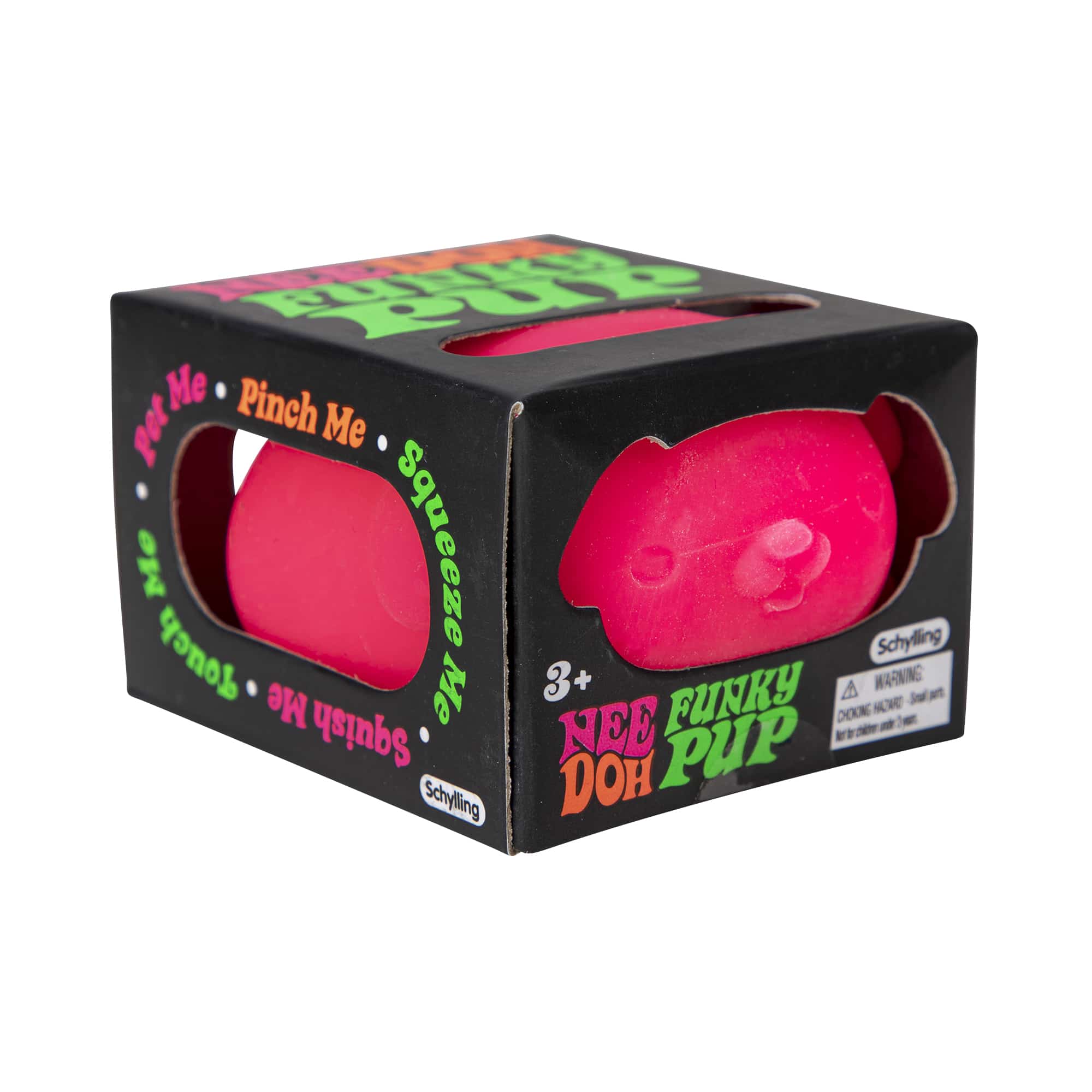 NeeDoh Funky Pup Q7 - Pink Pkg 3Q Right