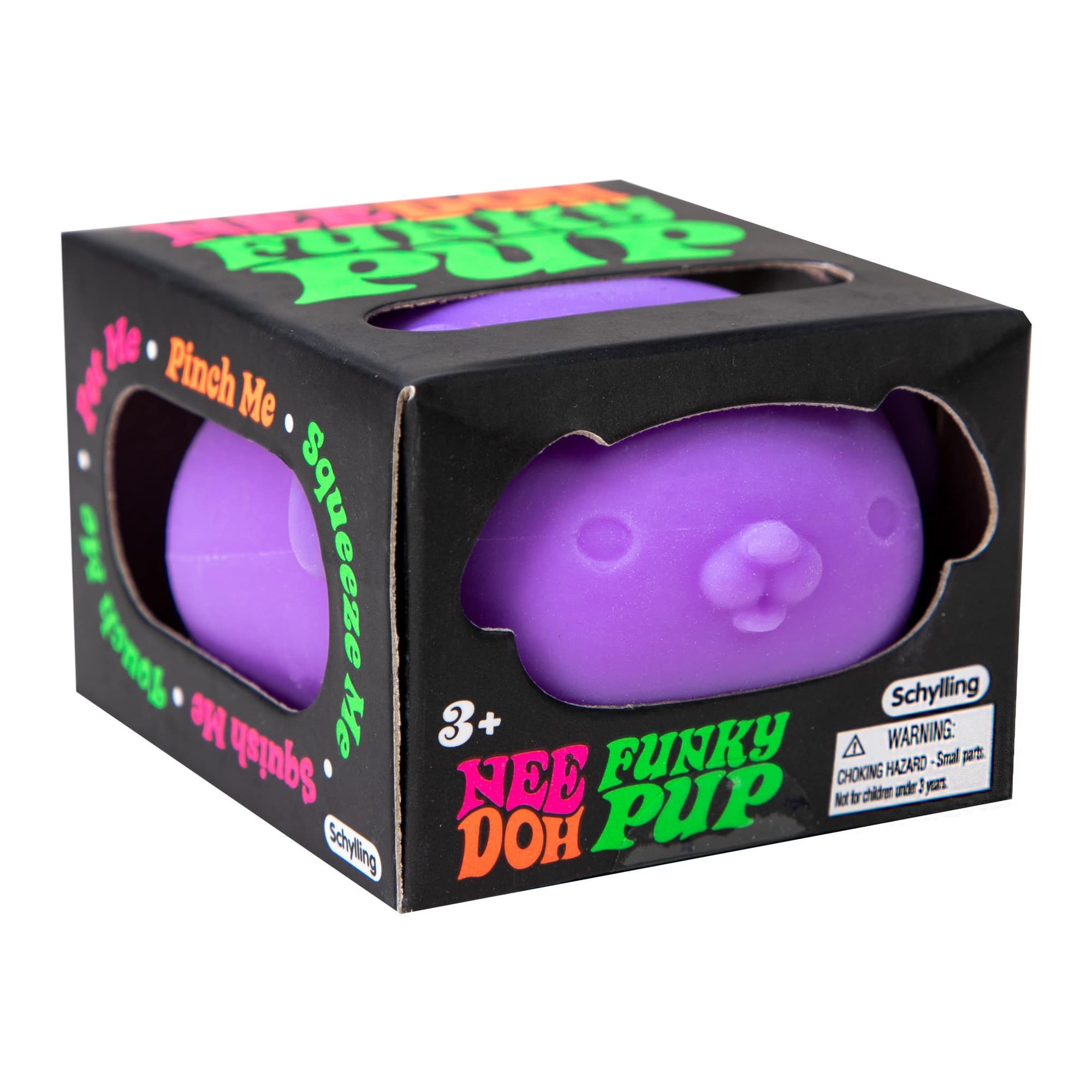 NeeDoh Funky Pup Q7 Purple in Package - Angle Right