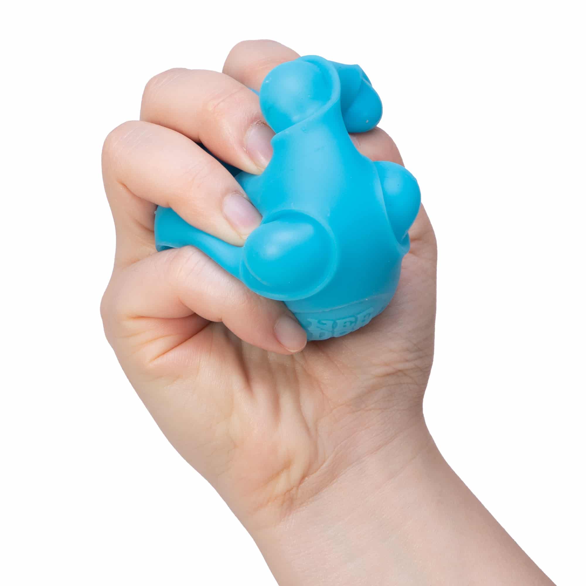 NeeDoh Happy Snappy B2 - Hand squeezing blue Happy Snappy B2