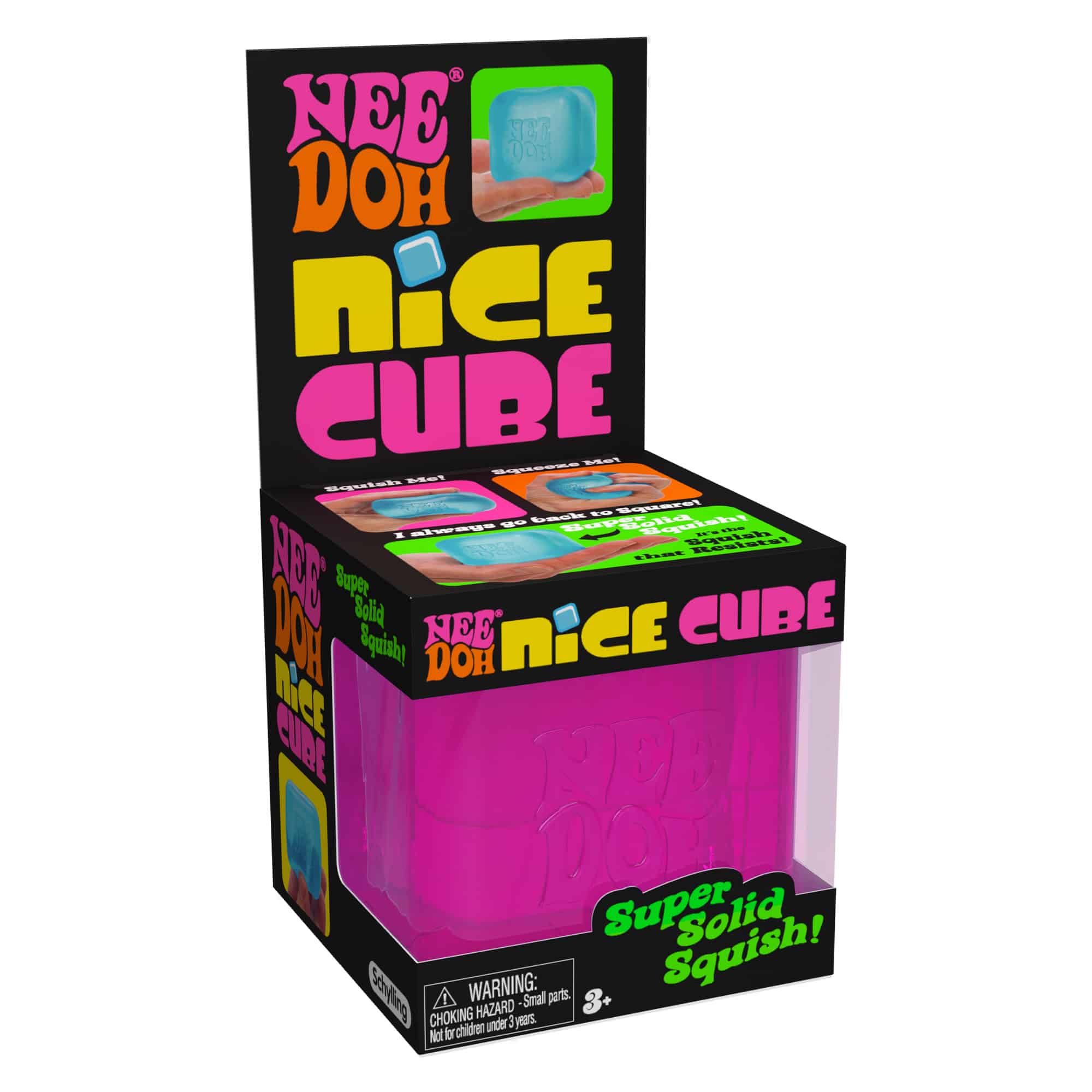 NeeDoh Nice Cube X2 Pink Package Angle Right