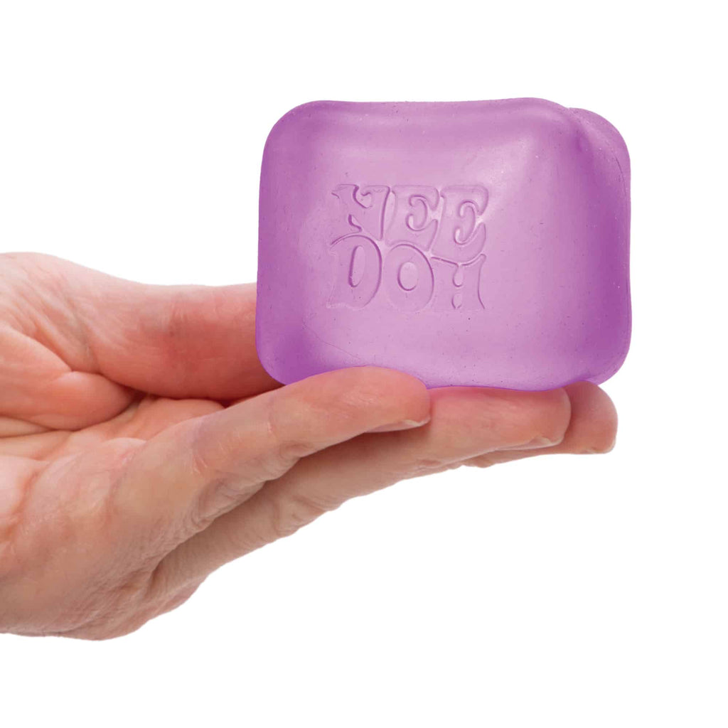NeeDoh Nice Cube X2 Purple Held in Hand